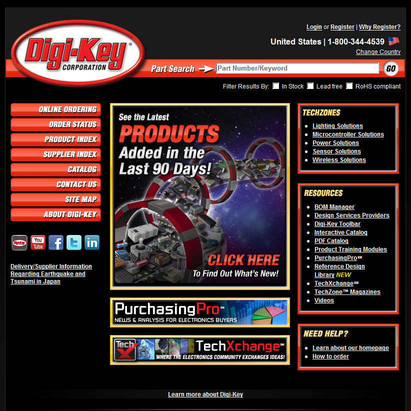 Electronic Components Distributor | DigiKey Corp. | US Home Page