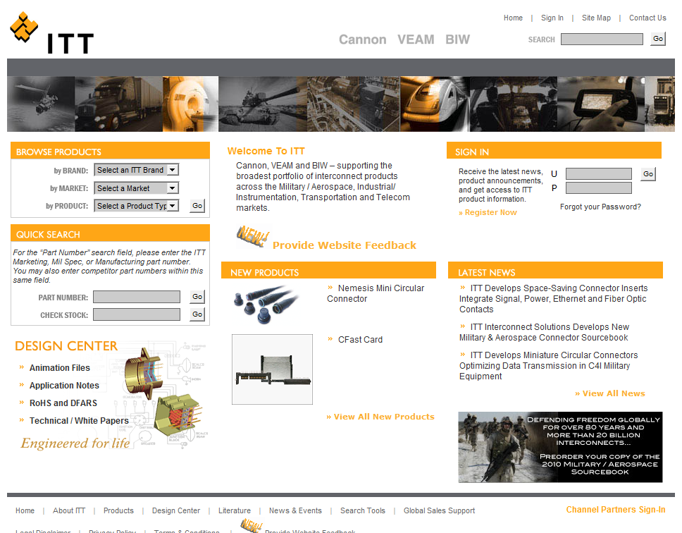 ITT Interconnect Solutions:  Cannon, VEAM & BIW Connectors